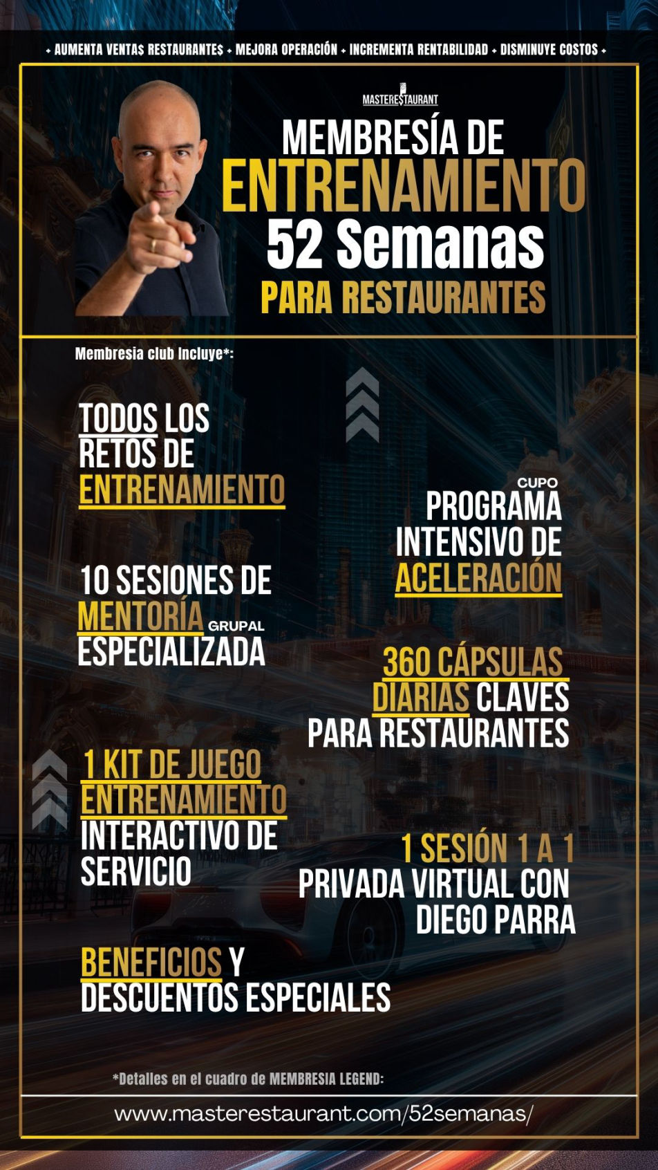 Membresía de Entrenamiento Masterestaurant: 52 Semanas para Escalar, Rentabilizar y Transformar tu Restaurante