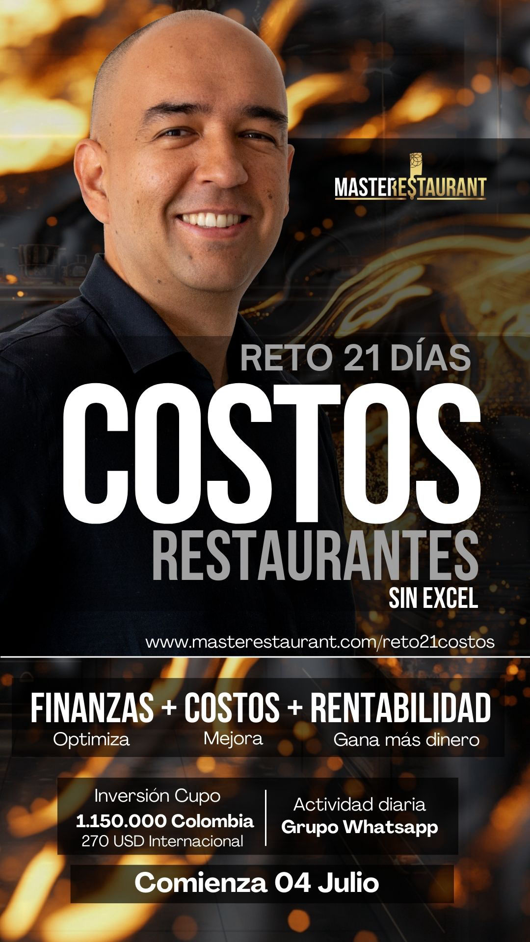 Reto 21 días COSTOS y Finanzas sin Excel para restaurantes y negocios gastronómicos MASTERESTAURANT