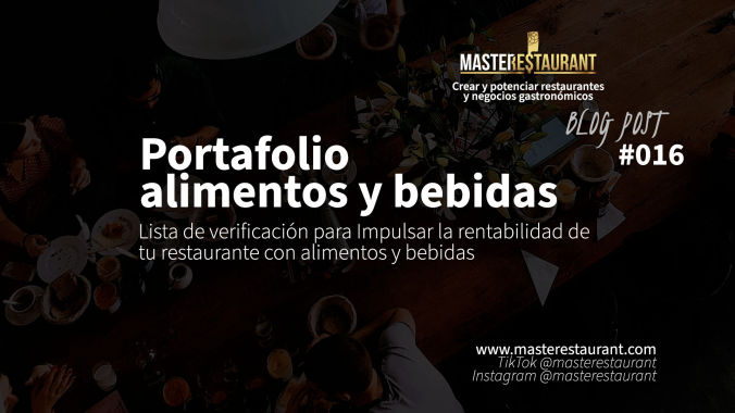Portafolio alimentos y bebidas: Lista de verificación para Impulsar la rentabilidad de tu restaurante con alimentos y bebidas