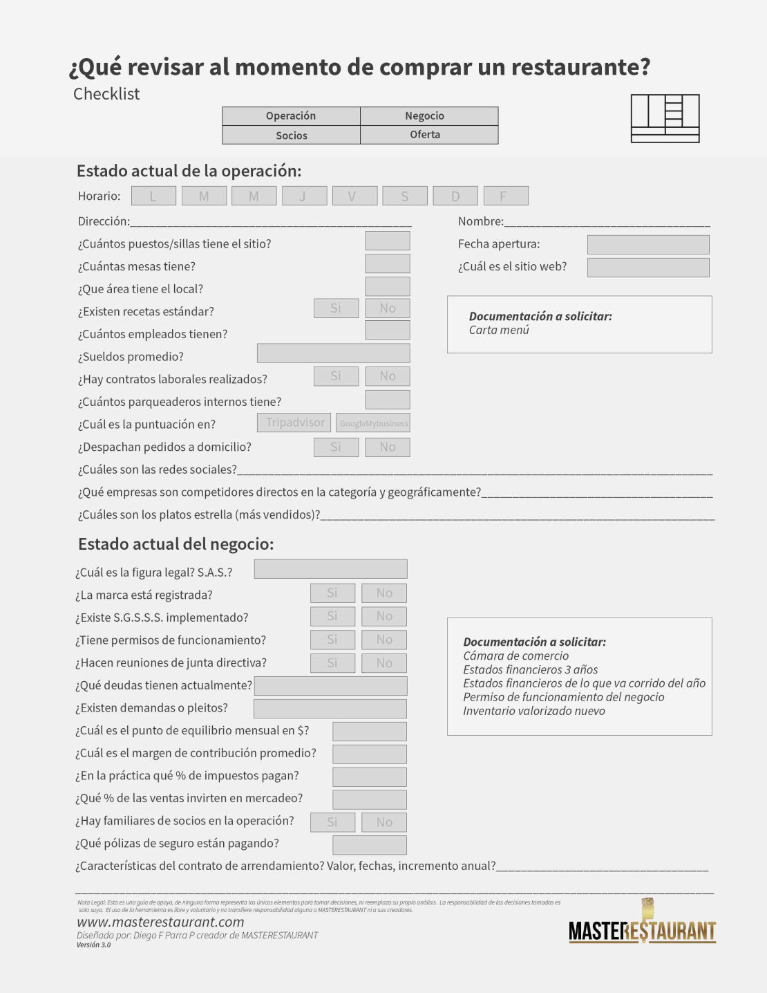 Herramientas especializadas para restaurantes y negocios gastronómicos masterestaurant (master restaurant)