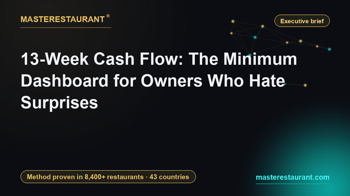 13-Week Cash Flow: The Minimum Dashboard for Owners Who Hate Surprises — Masterestaurant