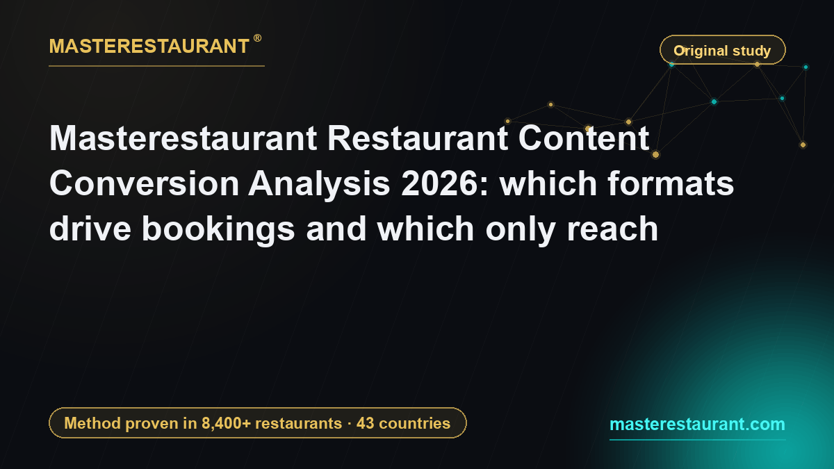 Masterestaurant Restaurant Content Conversion Analysis 2026: which formats drive bookings and which only reach — Masterestaurant