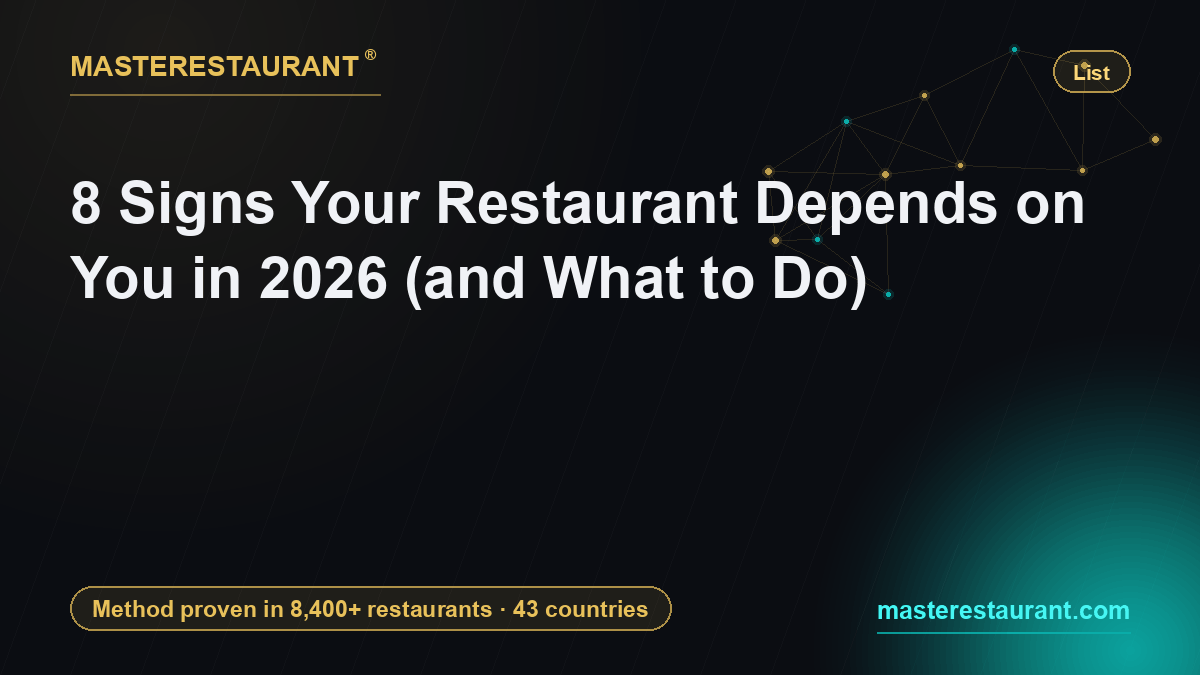8 Signs Your Restaurant Depends on You in 2026 (and What to Do) — Masterestaurant