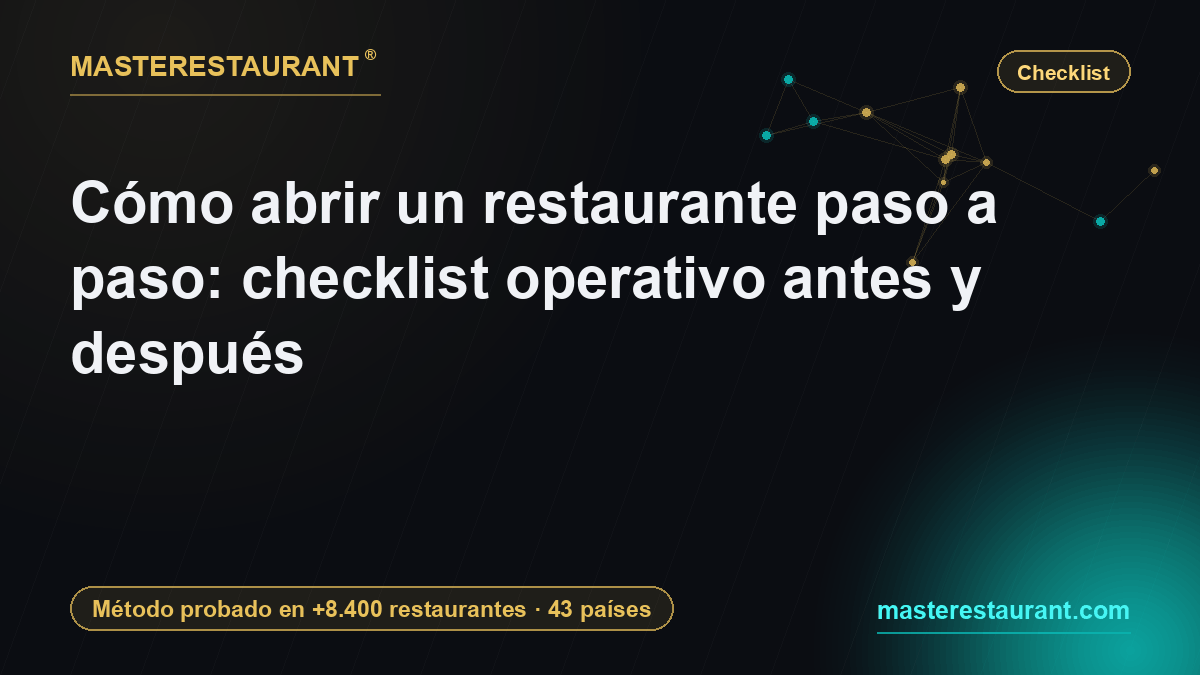 How to open a restaurant step by step: operational checklist before and after — Masterestaurant