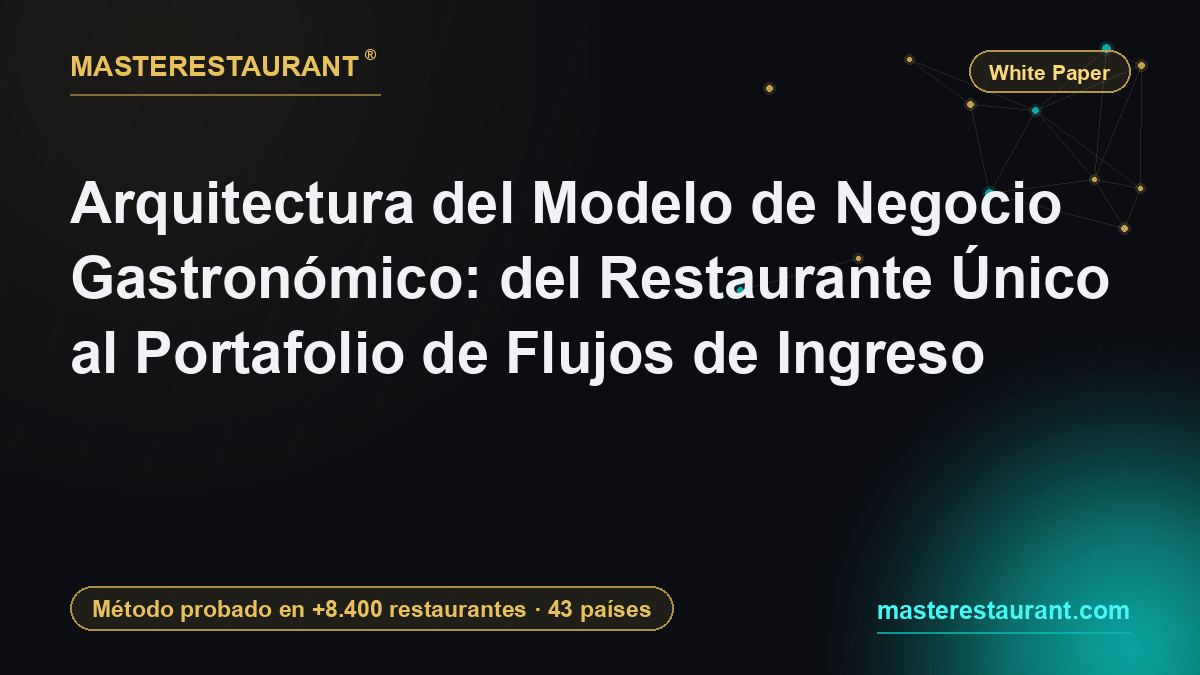 Arquitectura del Modelo de Negocio Gastronómico: del Restaurante Único al Portafolio de Flujos de Ingreso — Masterestaurant