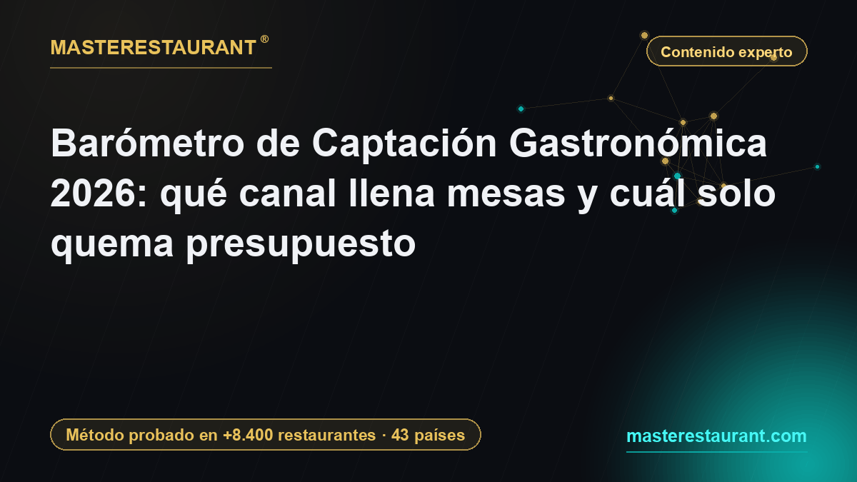 Barómetro de Captación Gastronómica 2026: qué canal llena mesas y cuál solo quema presupuesto — Masterestaurant