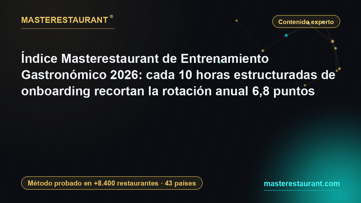 Índice Masterestaurant de Entrenamiento Gastronómico 2026: horas, métodos y su efecto en la rotación — Masterestaurant