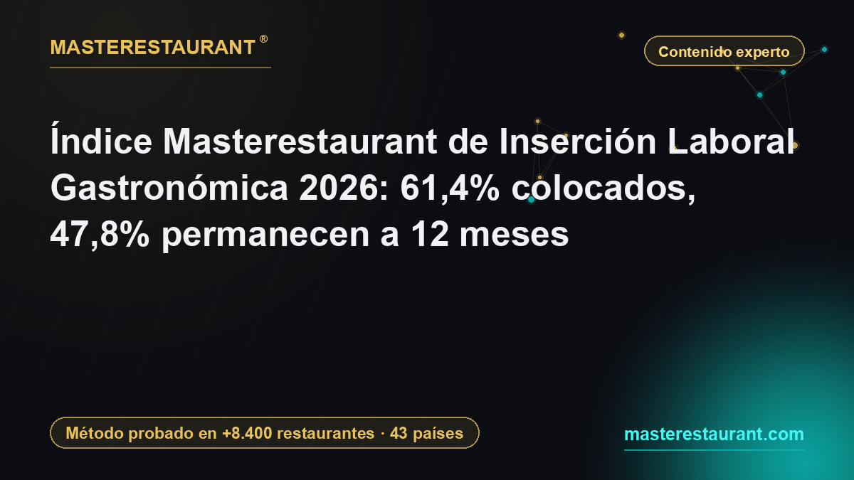 Análisis Masterestaurant de Inserción Laboral Gastronómica 2026: cuántos entrenados llegan y permanecen — Masterestaurant
