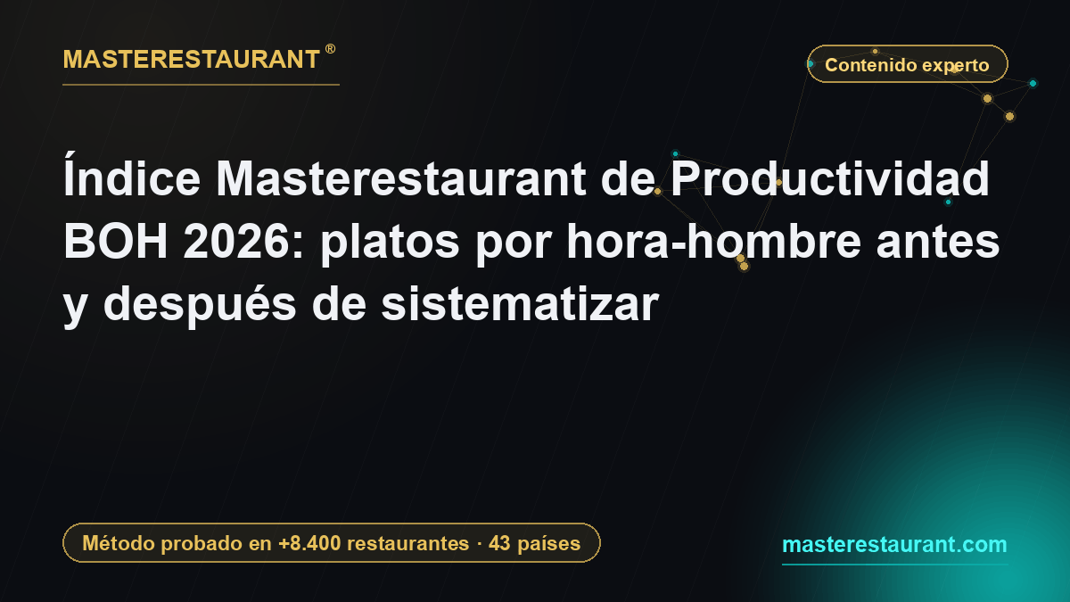 Índice Masterestaurant de Productividad BOH 2026: platos por hora-hombre antes y después de sistematizar — Masterestaurant
