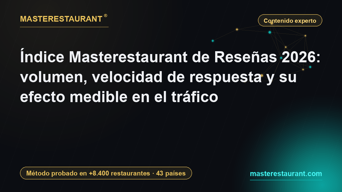 Índice Masterestaurant de Reseñas 2026: volumen, velocidad de respuesta y su efecto medible en el tráfico — Masterestaurant