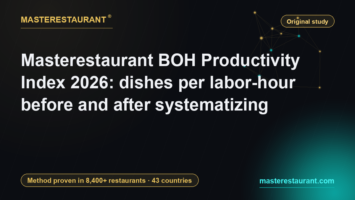 Masterestaurant BOH Productivity Index 2026: dishes per labor-hour before and after systematizing — Masterestaurant