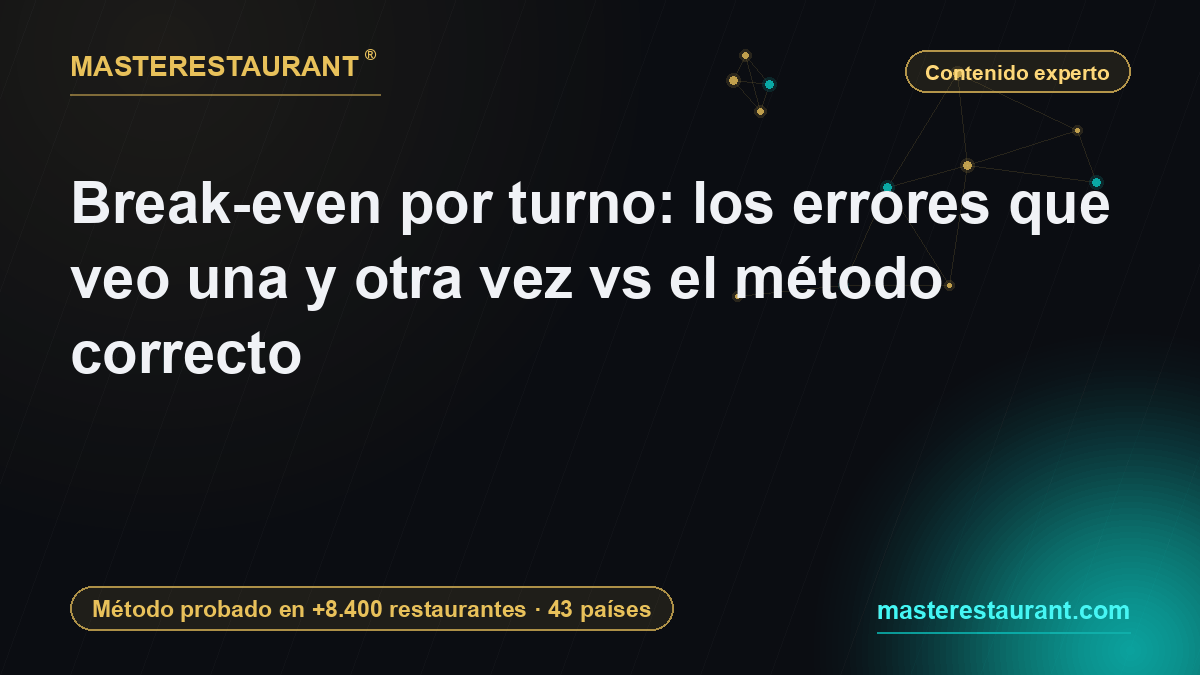 Break-even por turno: los errores que veo una y otra vez vs el método correcto — Masterestaurant