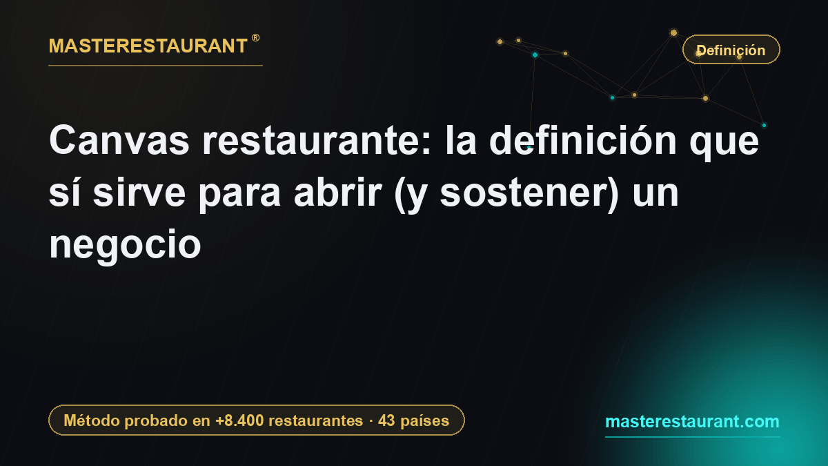 Canvas restaurante: la definición que sí sirve para abrir (y sostener) un negocio — Masterestaurant