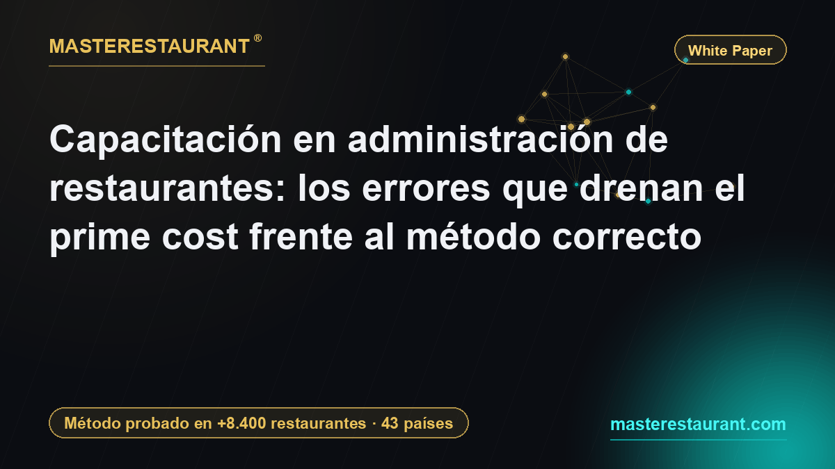 Capacitación en administración de restaurantes: los errores que drenan el prime cost frente al método correcto — Masterestaurant
