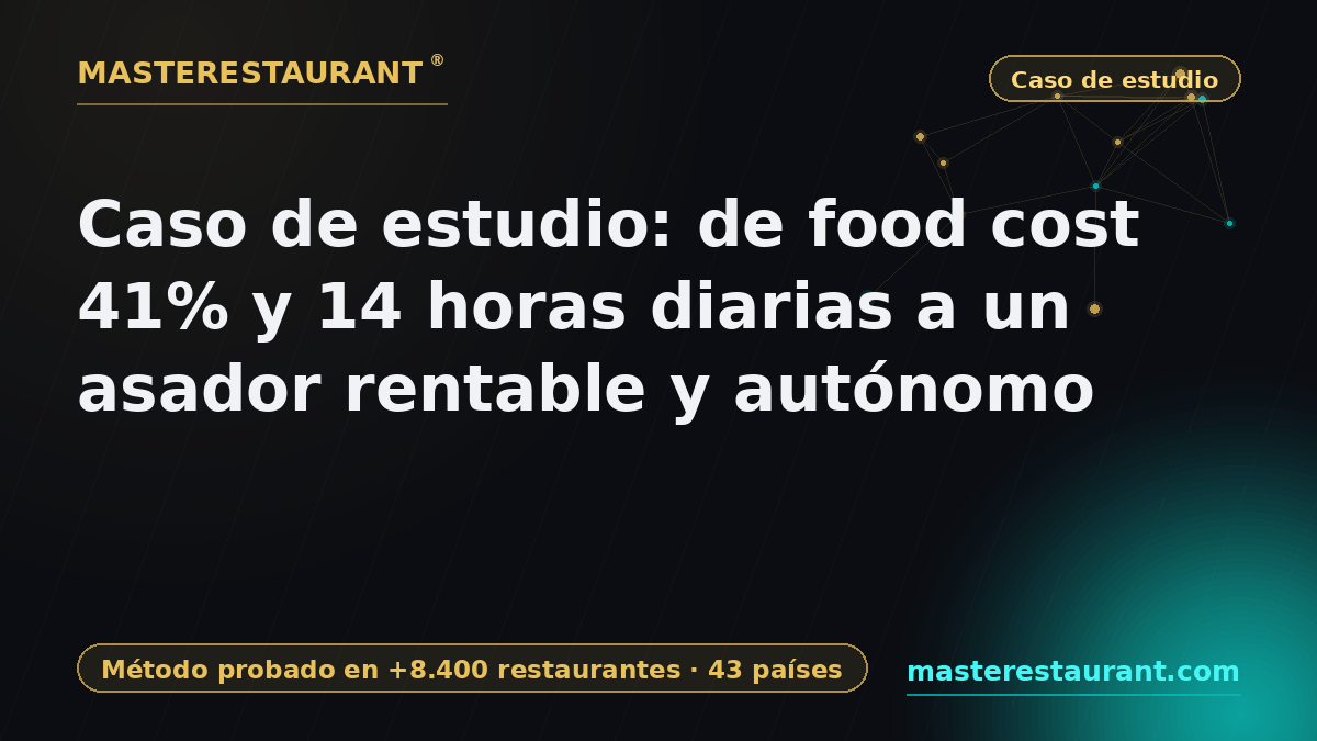 Caso de estudio: de food cost 41% y 14 horas diarias a un asador rentable y autónomo — Masterestaurant