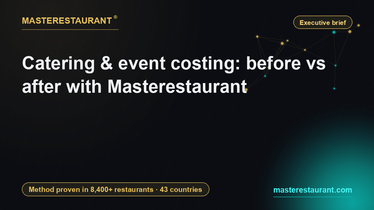 Catering & event costing: before vs after with Masterestaurant — Masterestaurant