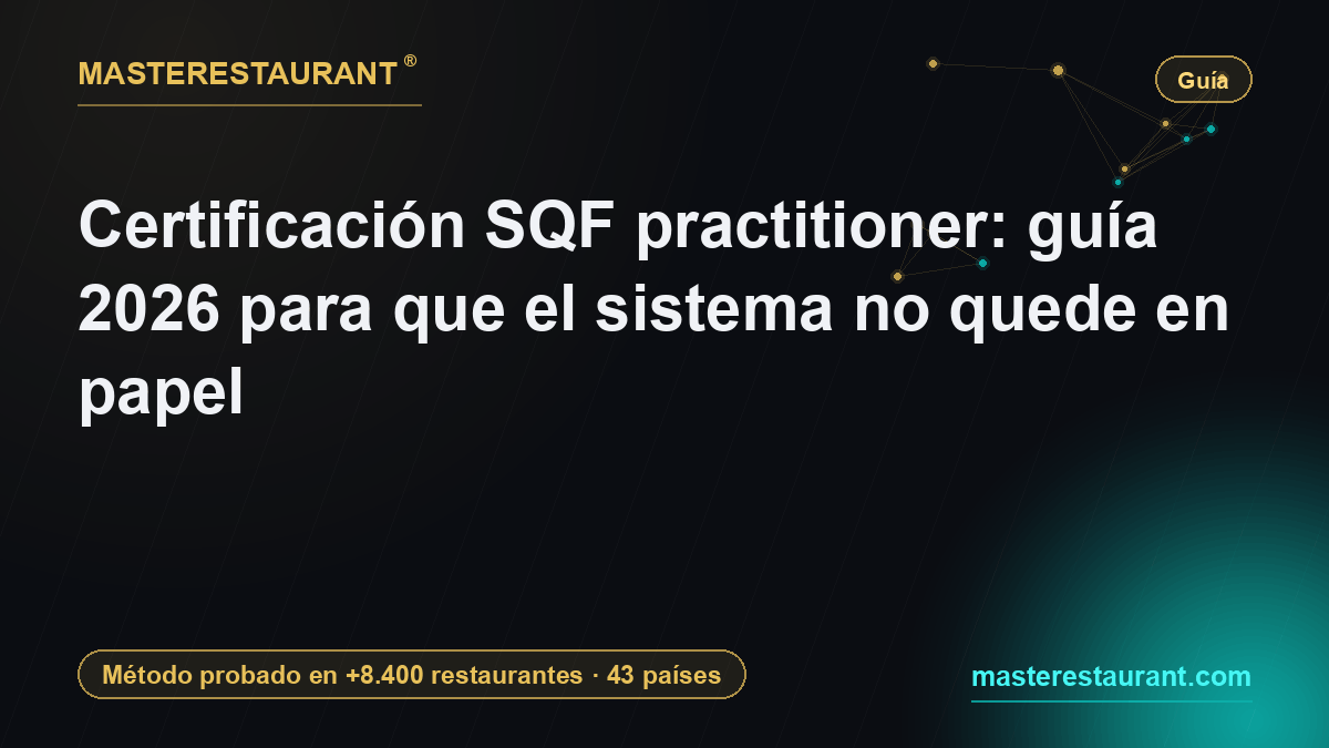 Certificación SQF practitioner: guía 2026 para que el sistema no quede en papel — Masterestaurant