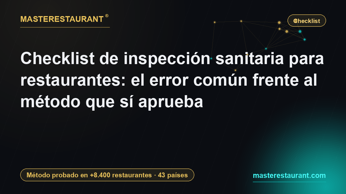 Checklist de inspección sanitaria para restaurantes: el error común frente al método que sí aprueba — Masterestaurant