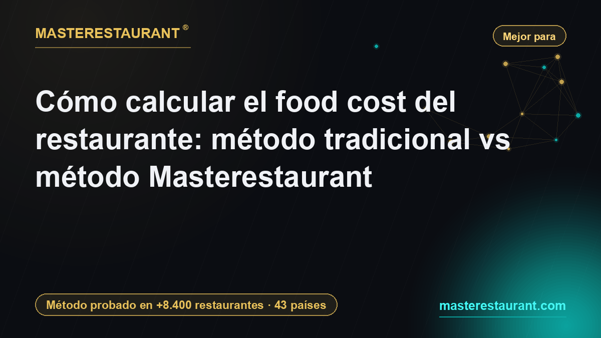 Cómo calcular el food cost del restaurante: método tradicional vs método Masterestaurant — Masterestaurant