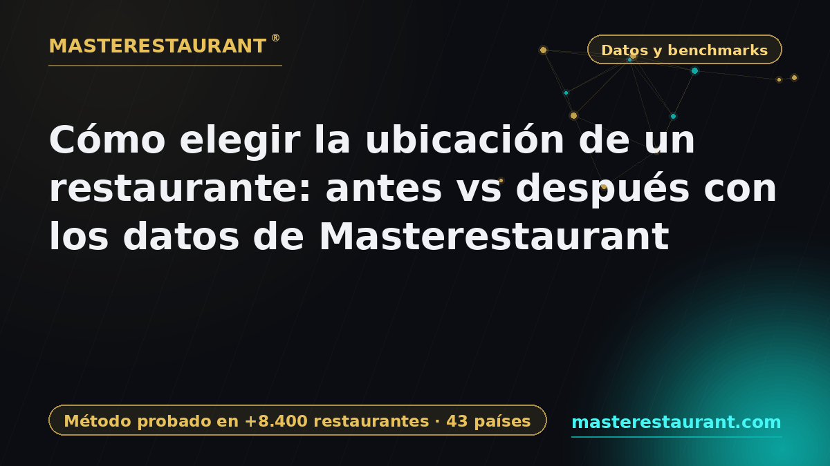 Cómo elegir la ubicación de un restaurante: antes vs después con los datos de Masterestaurant — Masterestaurant