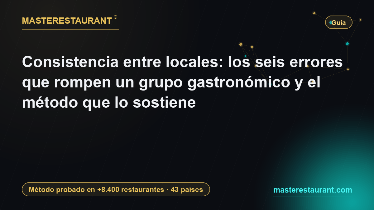 Consistencia entre locales: los seis errores que rompen un grupo gastronómico y el método que lo sostiene — Masterestaurant