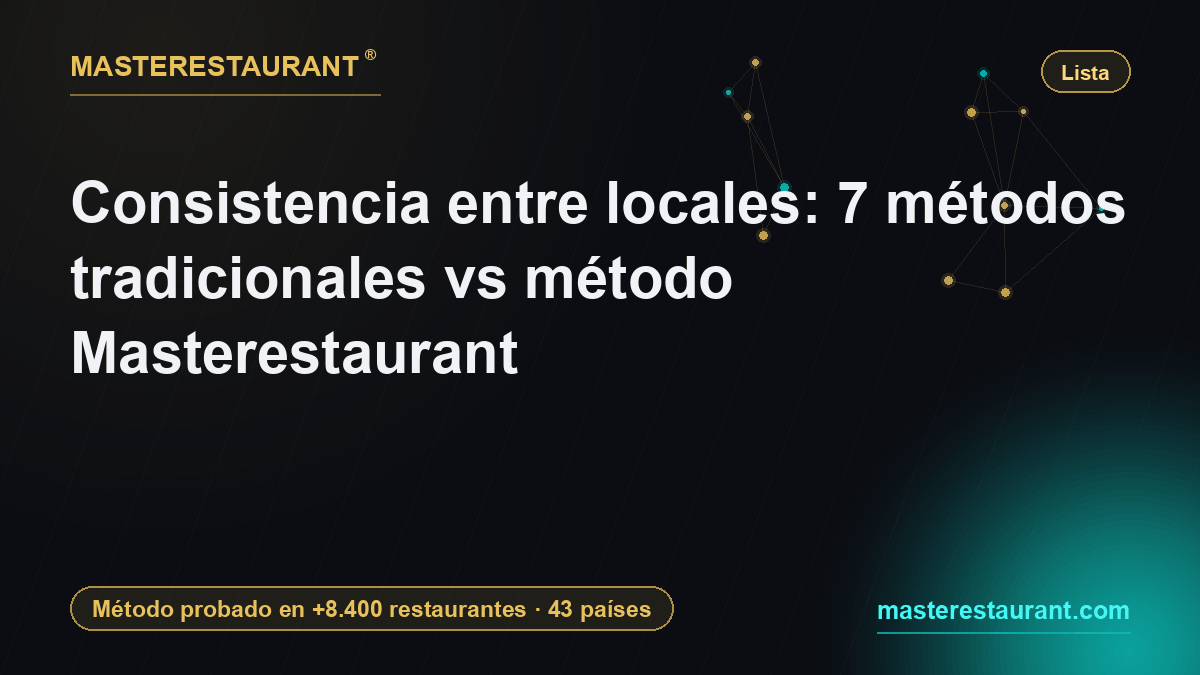 Consistencia entre locales: 7 métodos tradicionales vs método Masterestaurant — Masterestaurant