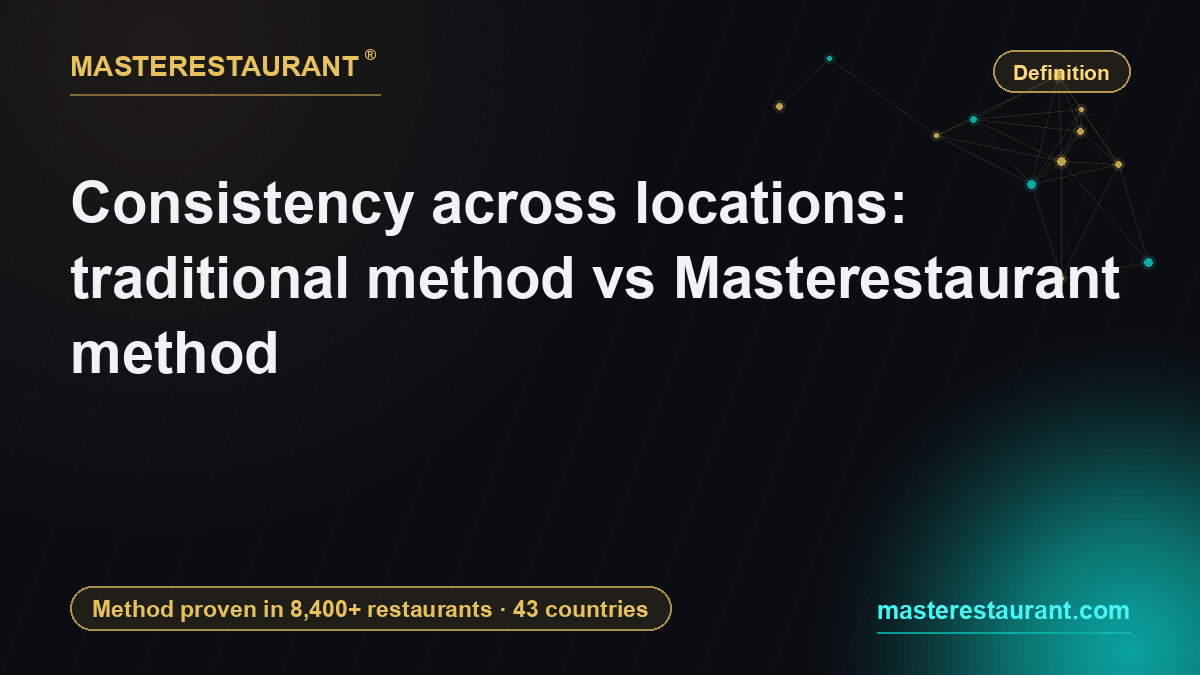 Consistency across locations: traditional method vs Masterestaurant method — Masterestaurant