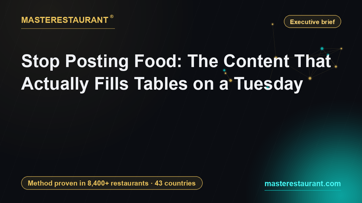 Stop Posting Food: The Content That Actually Fills Tables on a Tuesday — Masterestaurant