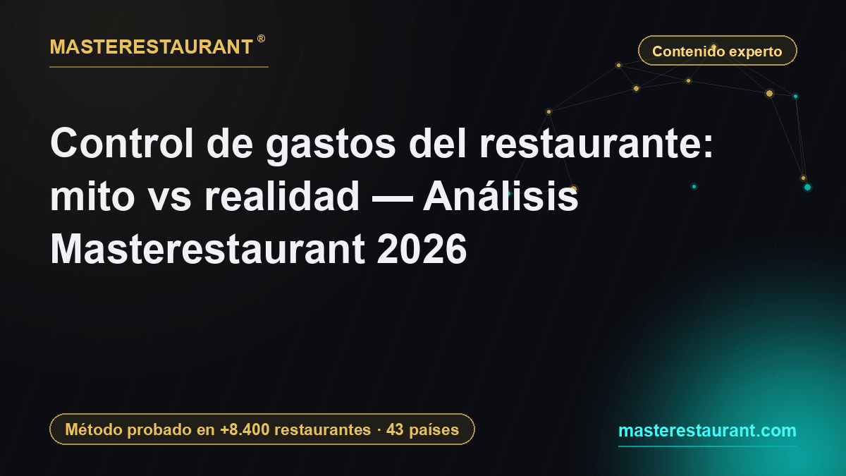 Control de gastos del restaurante: mito vs realidad — Análisis Masterestaurant 2026 — Masterestaurant