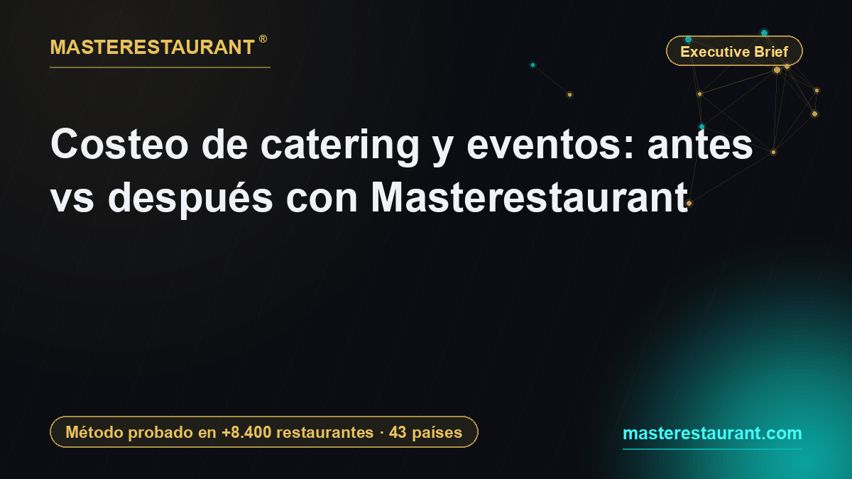 Costeo de catering y eventos: antes vs después con Masterestaurant — Masterestaurant