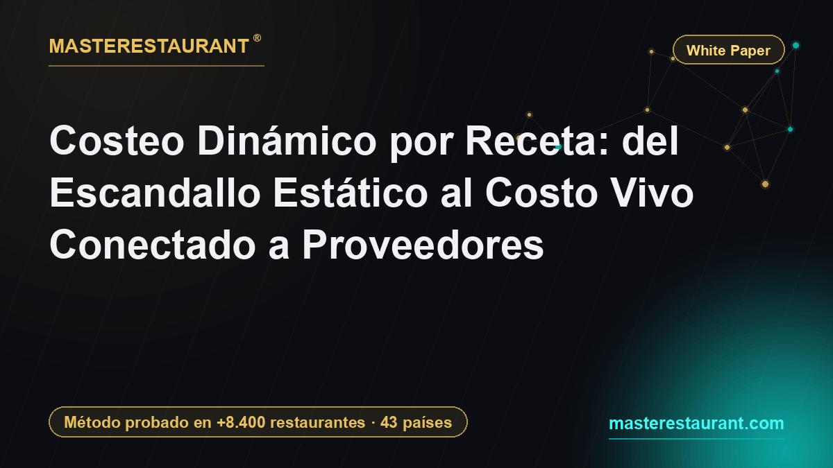 Costeo Dinámico por Receta: del Escandallo Estático al Costo Vivo Conectado a Proveedores — Masterestaurant