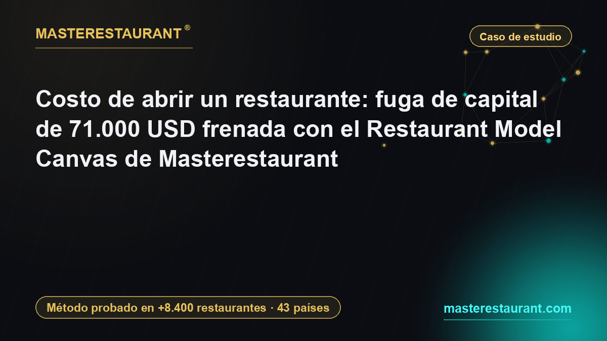 Costo de abrir un restaurante: fuga de capital de 71.000 USD frenada con el Restaurant Model Canvas de Masterestaurant — Masterestaurant