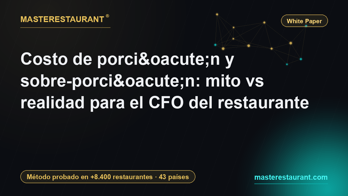 Costo de porción y sobre-porción: mito vs realidad para el CFO del restaurante — Masterestaurant
