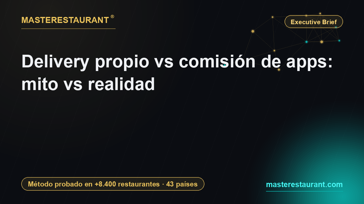 Delivery propio vs comisión de apps: mito vs realidad — Masterestaurant