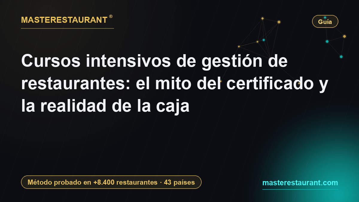 Cursos intensivos de gestión de restaurantes: el mito del certificado y la realidad de la caja — Masterestaurant