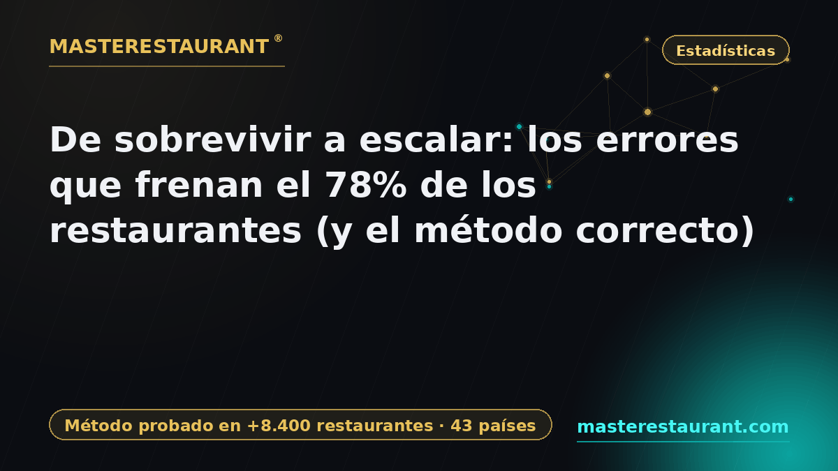 De sobrevivir a escalar: los errores que frenan el 78% de los restaurantes (y el método correcto) — Masterestaurant