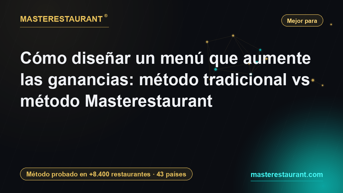Cómo diseñar un menú que aumente las ganancias: método tradicional vs método Masterestaurant — Masterestaurant