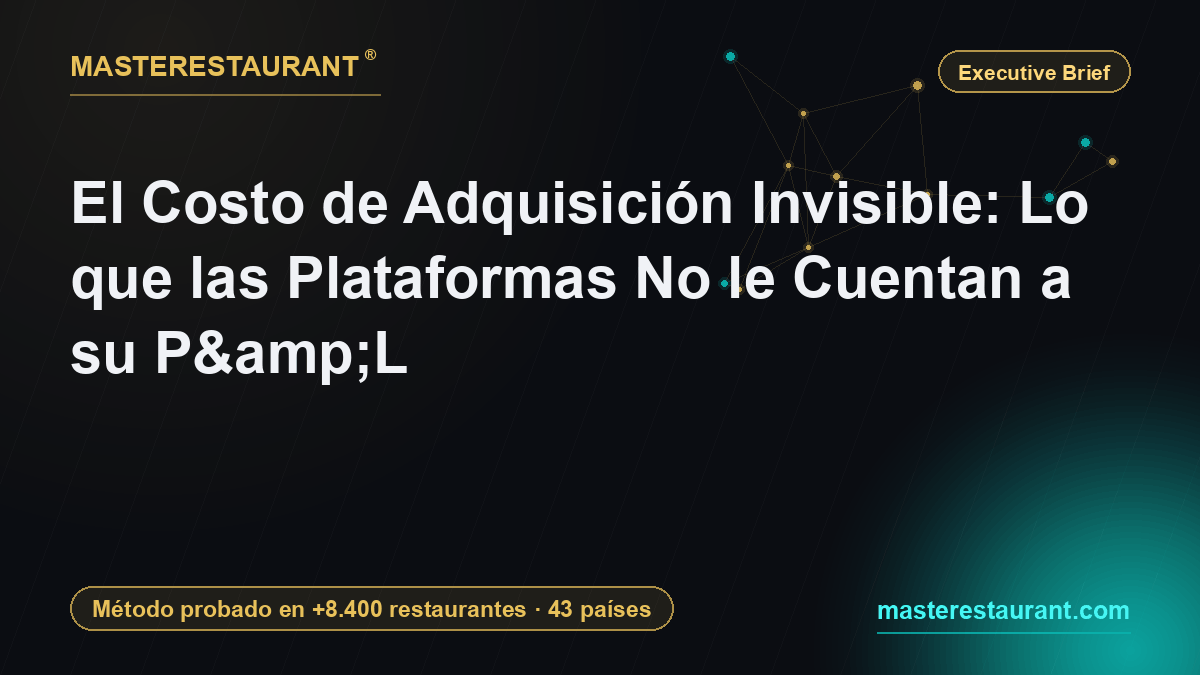 El Costo de Adquisición Invisible: Lo que las Plataformas No le Cuentan a su P&L — Masterestaurant