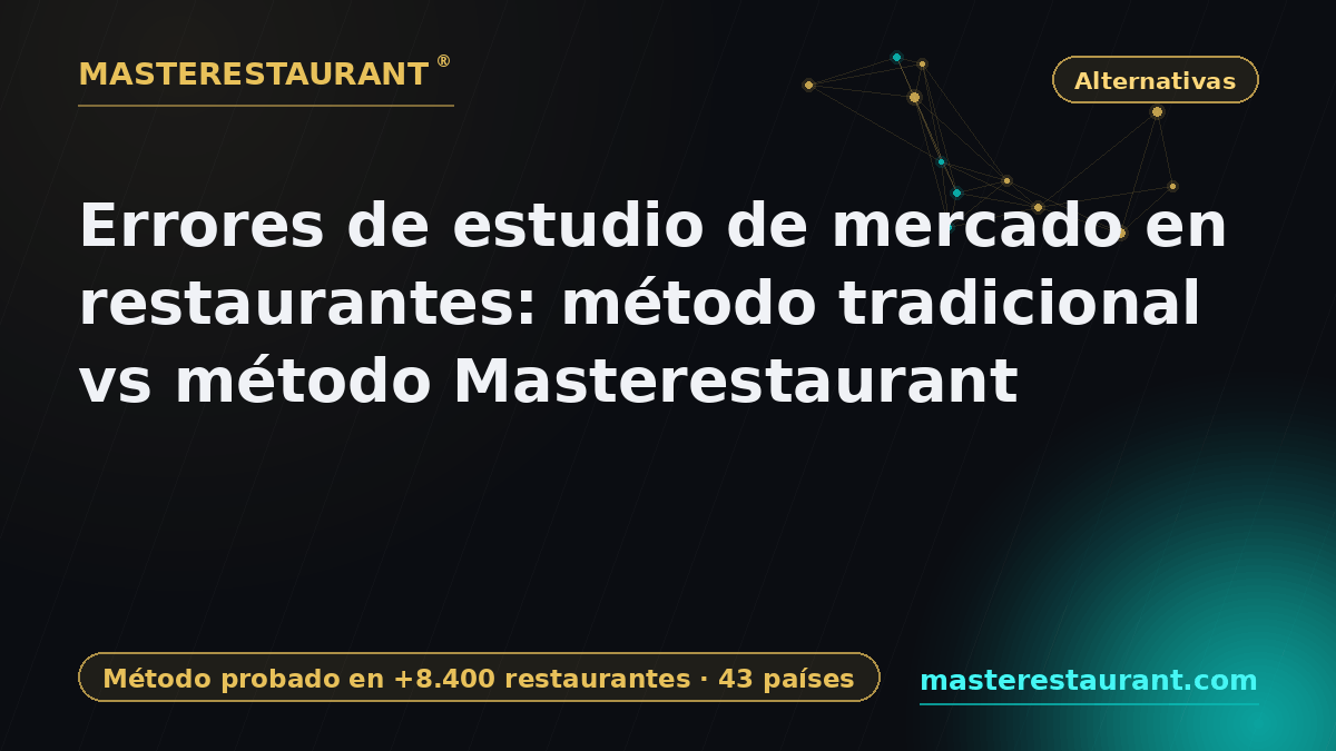 Errores de estudio de mercado: método tradicional vs método Masterestaurant — Masterestaurant