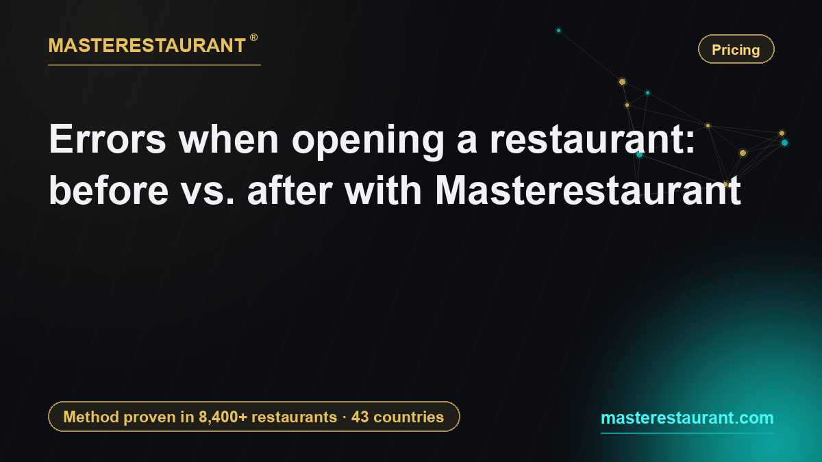 Errors when opening a restaurant: before vs. after with Masterestaurant — Masterestaurant