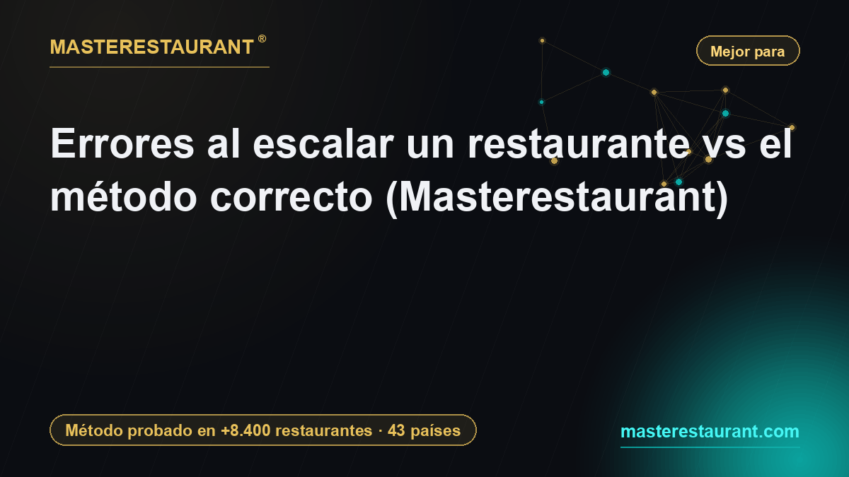 Errores al escalar un restaurante vs el método correcto (Masterestaurant) — Masterestaurant