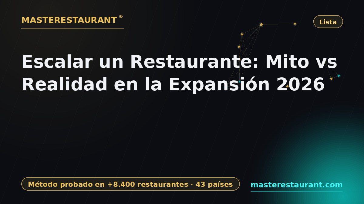 Escalar un restaurante: mito vs realidad en la expansión 2026 — Masterestaurant