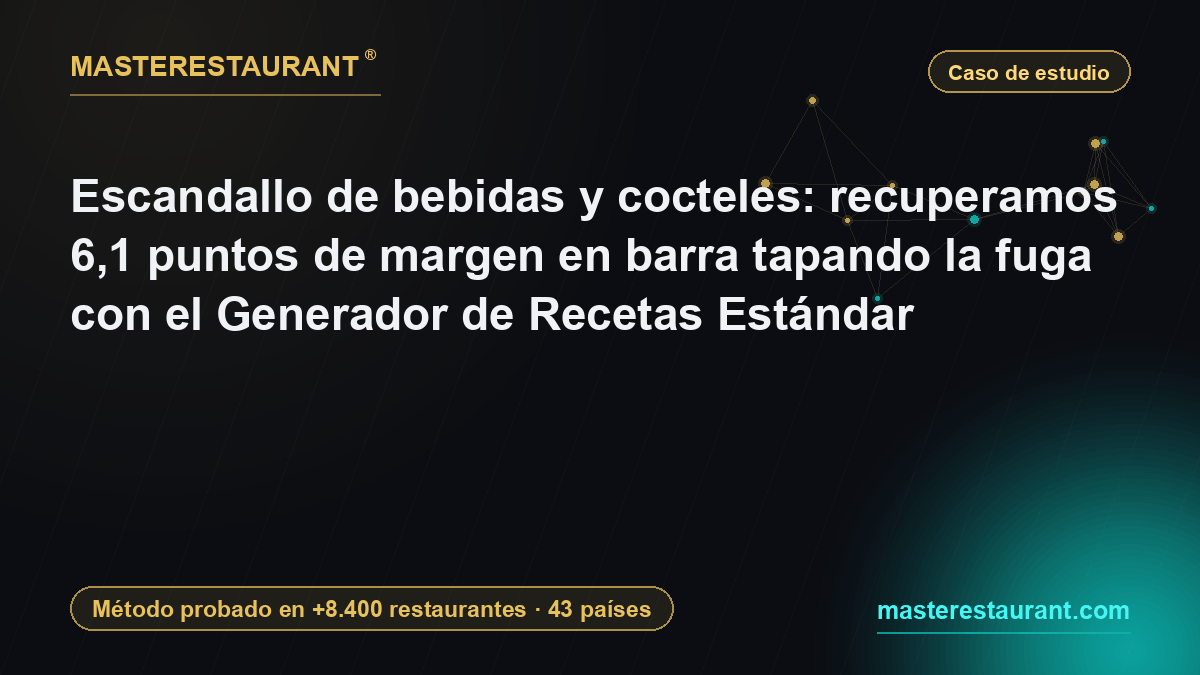 Beverage & cocktail costing: how we recovered 6.1 margin points at the bar by closing the leak with the Standard Recipe Generator — Masterestaurant