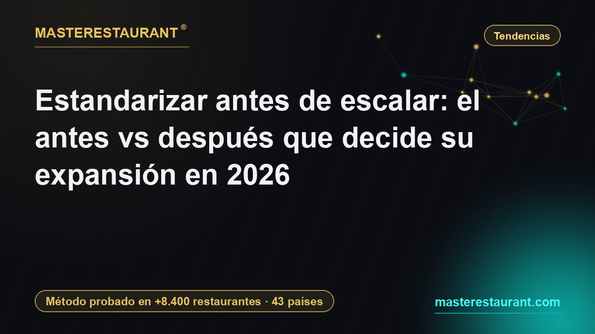 Estandarizar antes de escalar: el antes vs después que decide su expansión en 2026 — Masterestaurant