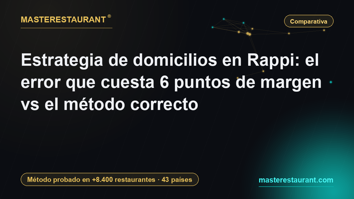 Estrategia de domicilios en Rappi: el error que cuesta 6 puntos de margen vs el método correcto — Masterestaurant