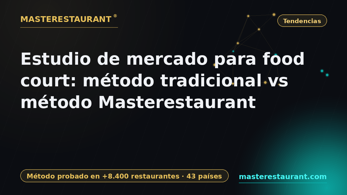 Estudio de mercado para food court: método tradicional vs método Masterestaurant — Masterestaurant
