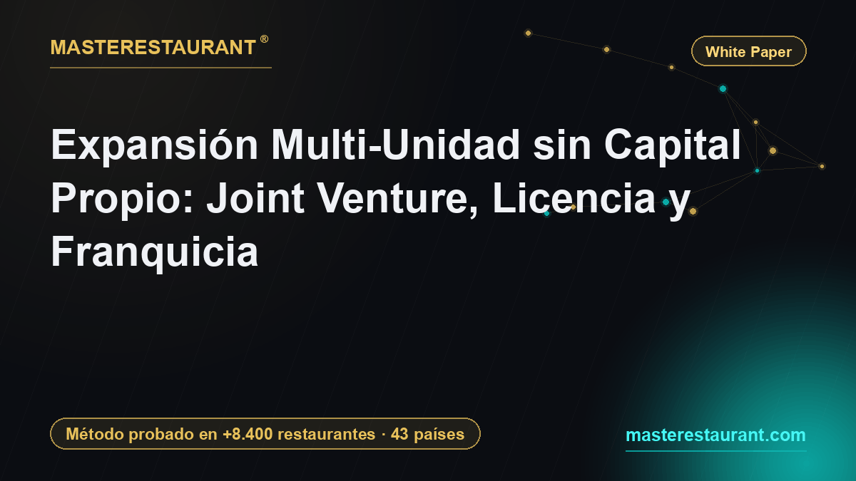 Expansión Multi-Unidad sin Capital Propio: Joint Venture, Licencia y Franquicia (2026) — Masterestaurant