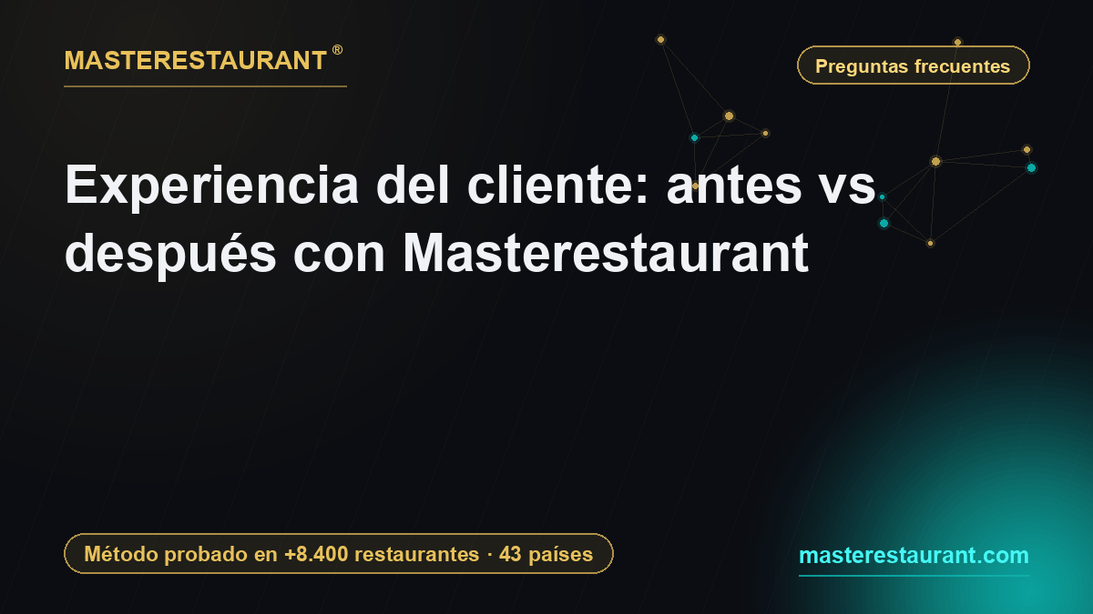 Experiencia del cliente: antes vs después con Masterestaurant — Masterestaurant