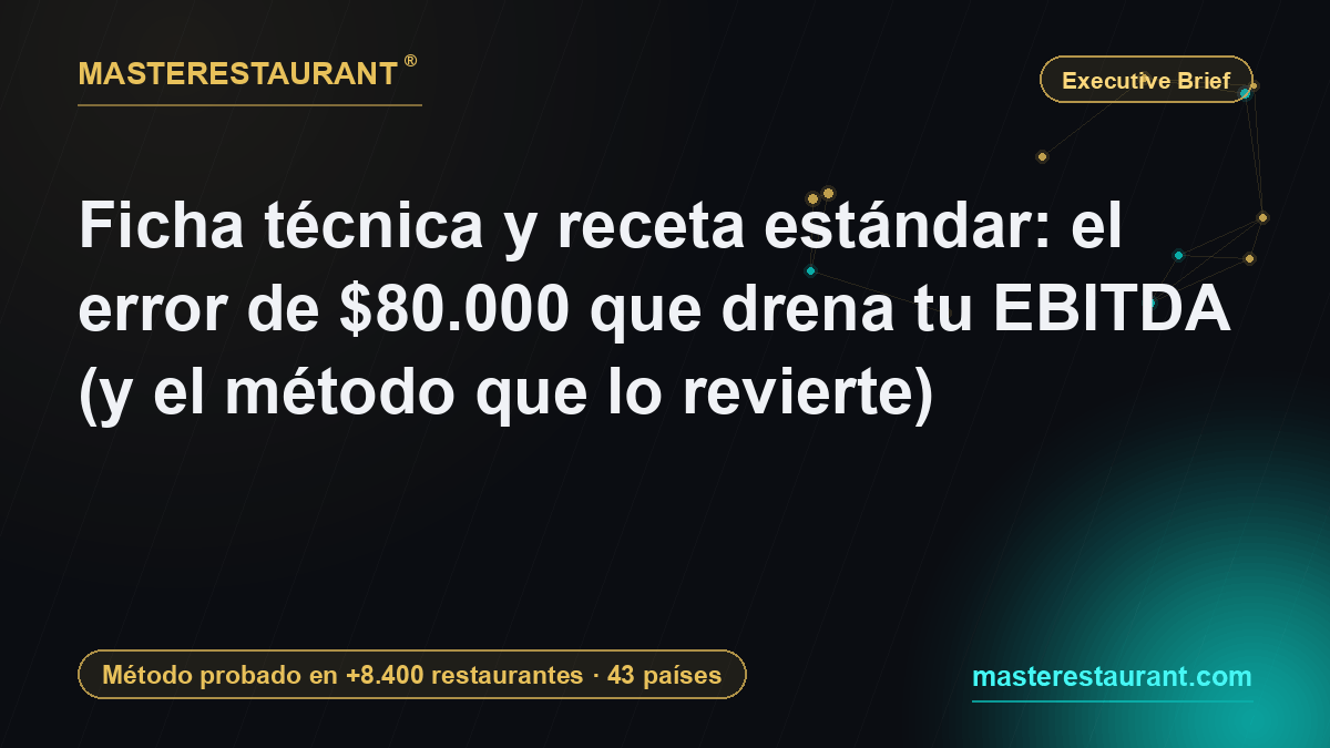 Ficha técnica y receta estándar: el error de $80.000 que drena tu EBITDA (y el método que lo revierte) — Masterestaurant