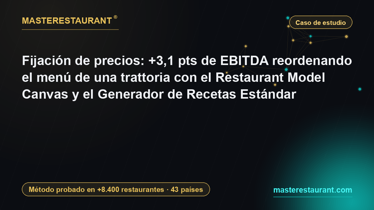 Menu Pricing: +3.1 EBITDA Points by Re-Engineering a Trattoria's Menu with the Restaurant Model Canvas and the Standard Recipe Generator — Masterestaurant